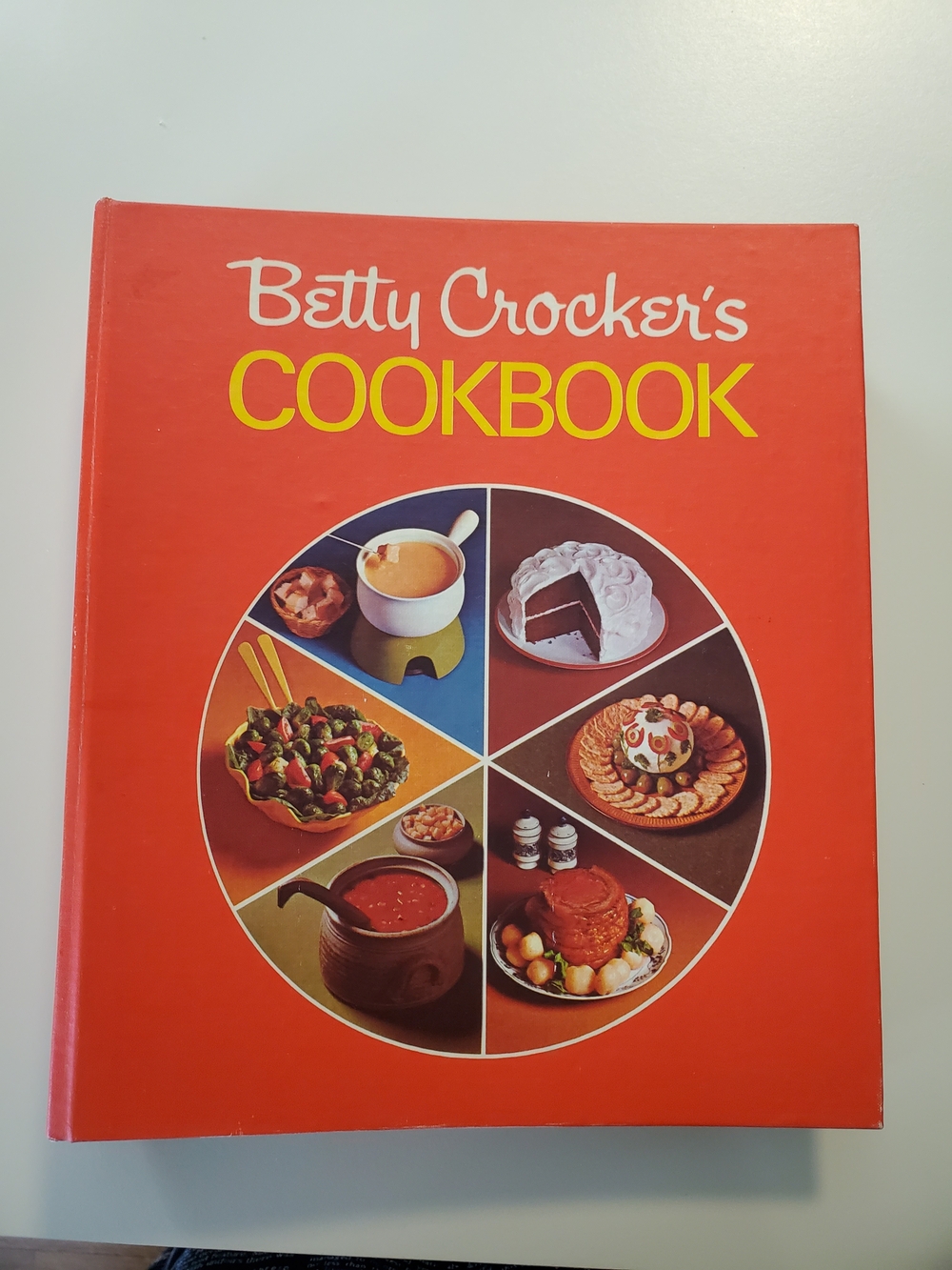 Betty Crocker Red & Yellow Vintage Recipe Hardcover Cookbook, Year 1972